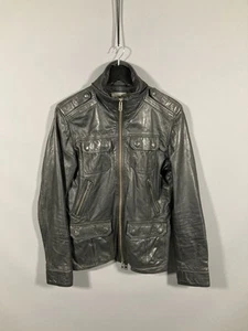 REISS LEATHER BOMBER Jacket - Size Small - Black - Great Condition - Men’s - Picture 1 of 6