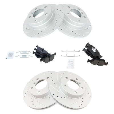 TRQ BKA17461 Brake Kit For BMW 328is 1996-1999 Front Rear 34111160532 Foto 1 de 4