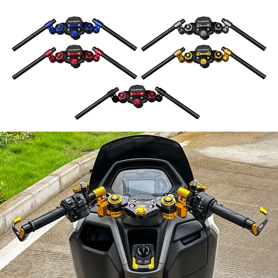 Abrazadera de manillar de tubo de horquilla con clip soportes elevadores altos para Yamaha N-Max 2022-2025 Foto 1 de 4