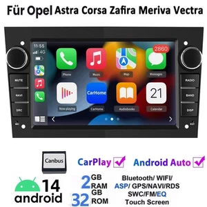 Android 14 Autoradio Carplay Für Opel Zafira B Corsa D Astra H Vivaro Vectra C - Bild 1 von 12