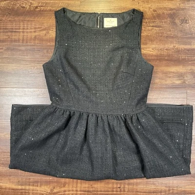 Mini Vestido Kate Spade New York Para Mujer 10 Negro Lentejuelas Ajuste y Acampanado Vacaciones Foto 1 de 4