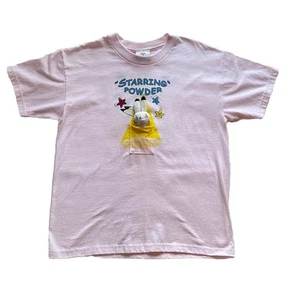 Vtg 2002 Salt Lake City Winter Olympics Mascot Powder Rabbit Pink Girls Shirt L - Picture 1 of 10