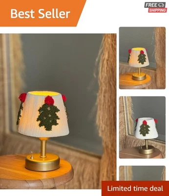 Lámpara de terciopelo para árbol de Navidad festivo - Solución de iluminación navideña alimentada por batería Foto 1 de 4