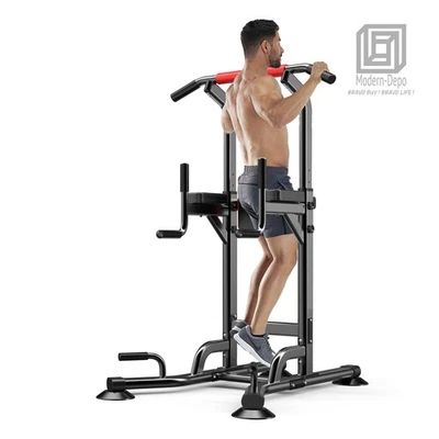 Suportes de mergulho Power Tower barra pull up estação com 6 níveis de altura treino academia em casa - Imagem 1 de 4