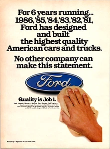 1986 Ford Motor Co. 6 Years '81 -'86 Vintage Print Ad Ephemera Full Page Color - Picture 1 of 1