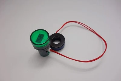 22MM Green  3 digital LED AC 0-100A Ammeter AMP Current meter Pilot Light type - Image 1 of 4