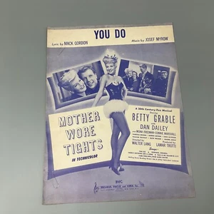 You Do Noten 1947 Mutter trug Strumpfhose Betty Grable Mack Gordon Josef Myrow - Bild 1 von 8