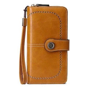 Women Ladies Leather Long Wallet Card Holder Purse Handbag Clutch RFID Blocking - Picture 1 of 26