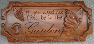 Wooden In The Garden Sign - Picture 1 of 8