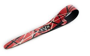 Van Halen Guitar or Bass Strap, Adjustable Size, Eco-Friendly Leather, Red