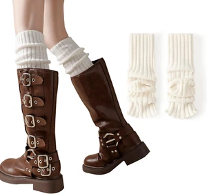 1 Paar Winter Leg Warmers,Stulpen Weiß Für Damen,Beinwärmer Kinder,Hohe Fußlose - Bild 1 von 7