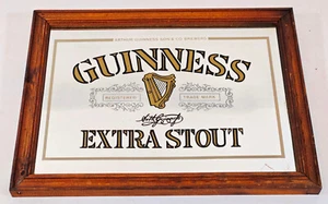 Guinness Mirror, Breweriana, Pub Mirror, Man Cave, Advertising Mirror, RARE - Picture 1 of 7