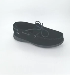 4311 Clarks Mens Moccasin Slippers Black Size 9M US - Picture 1 of 9