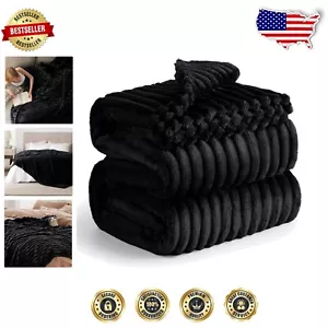 Lightweight King Size Soft Fleece Blanket - Stylish Comfort for All Seasons - Picture 1 of 10