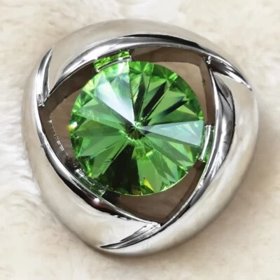 6X DIY Bling Glass Crystal Rhinestone Button with Metal Loop Sewing Decor Button - Image 1 of 4