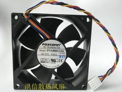 1 PCS FOXCONN  Fan  PVA080G12Q  DC 12V 0.65A 4 Pin 80*80*25mm  cooling fan - Image 1 of 2