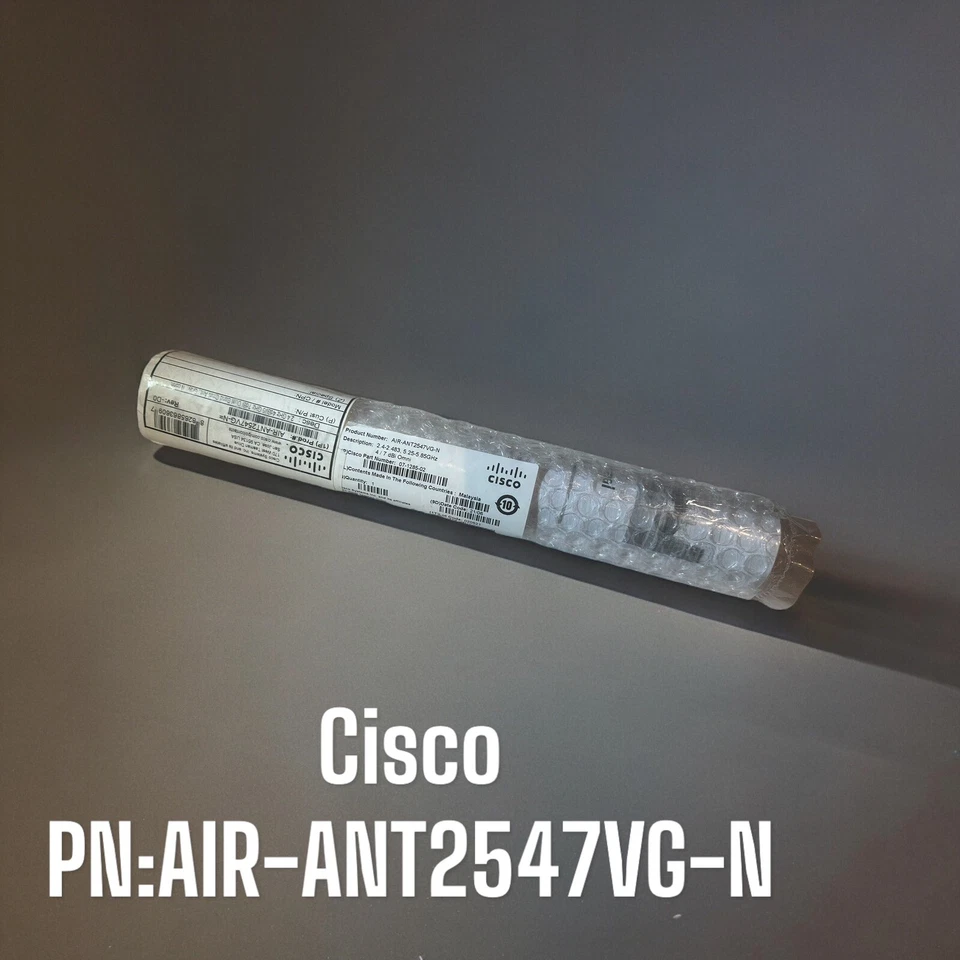 Antena omnidireccional de doble banda Cisco AIR-ANT2547VG-N Aironet 5 GHz 7 dBi NUEVA Foto 1 de 1