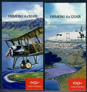ICELAND. #1163c, 1164c. 2009. tráfico aéreo. Folletos. Estampillada sin montar o nunca montada (H97-h98) - Imagen 1 de 2