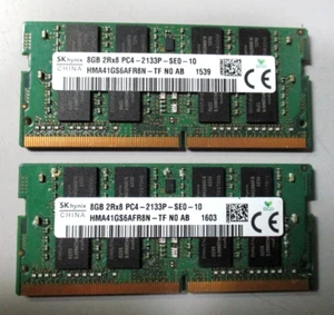 Memoria RAM para computadora portátil SK Hynix 16 GB (8 GB x 2) 2Rx8 PC4-2133P-SE0-11 SO-DIMM - Imagen 1 de 1