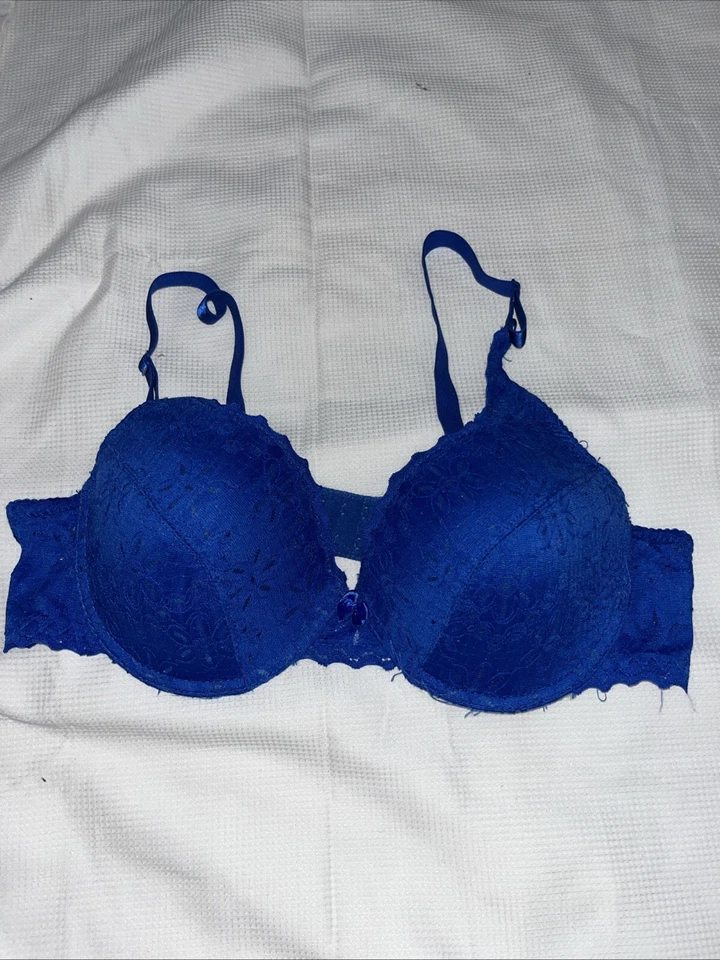 Sujetador COOBIE Sexy Encaje Azul Real Bordado Talla 38D Foto 1 de 2