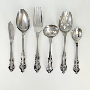 Stanley Roberts Lady Joann Jo Ann Stainless Silverware Serving Set of 6 - Picture 1 of 8