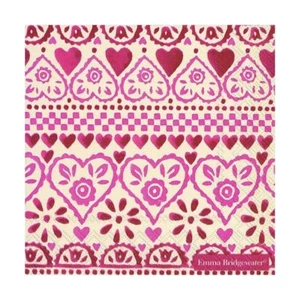 Servilletas de papel Emma Bridgewater Sampler corazones almuerzo fiesta San Valentín - Imagen 1 de 1