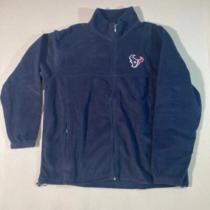 NFL Houston Texans Fleece Herren XL Navy Blau Full Zip Brust Logo Reißverschlusstaschen - Bild 1 von 7