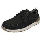 Mens Hush Puppies Lace Up Nubuck Leather Casual Everyday Flynn Boat Shoe Size