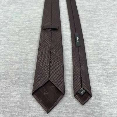 Corbata para hombre Z Zegna 100 % seda hecha en Italia gris oscuro 3” X 58”. Foto 1 de 4