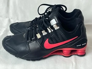 Nike Shox Avenue Womens Running Shoes Sneakers Black/Red 844131-003 Leather Sz 9 - Picture 1 of 15