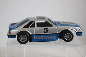 Vintage Tyco HP7 Ford Mustang GT #3 White/Blue/Black#6968 Ho Slot Car - Picture 1 of 15