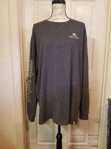 Simply Southern Tshirt XL Long Sleeve "Old Town Road" Horse Gold Sparkle - Picture 1 of 18