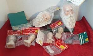Cabeza y manos de Papá Noel de porcelana Premier vintage y otras cabezas de muñeca, etc. - Imagen 1 de 16