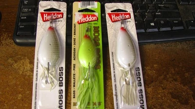 Heddon "Moss Boss". Cuchara sin malezas, nip, 3 ct, 2 colores, 2 tamaños, envío gratuito Foto 1 de 2