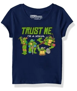 Teenage Mutant Ninja Turtles Toddle Boys' Short Sleeve Graphic T-Shirt Navy Blue - Picture 1 of 10