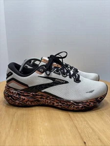 Brooks Ghost 15 Shoes Women’s Size 10 White Black Tiger Print Running Sneakers - Picture 1 of 8