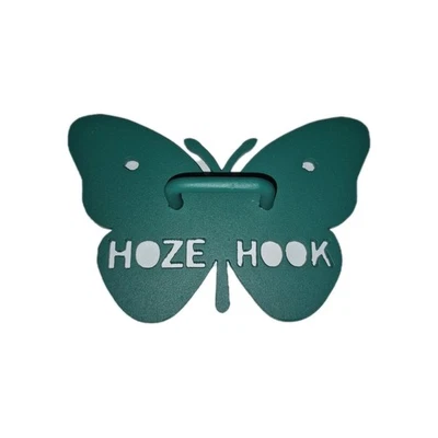 Metal Gardening Water Hose Hook Holder Hanger Wall Mount Storage Green Butterfly - Image 1 of 3