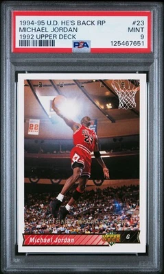 1994 Upper Deck Jordan He'S Back #23 Michael Jordan 1992 Upper Deck PSA 9 Mint - Image 1 of 2