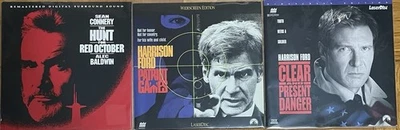Laserdisc Jack Ryan Set HUNT/RED OCTOBER PATRIOT GAMES CLEAR & PRESENT DANGER - Image 1 of 2