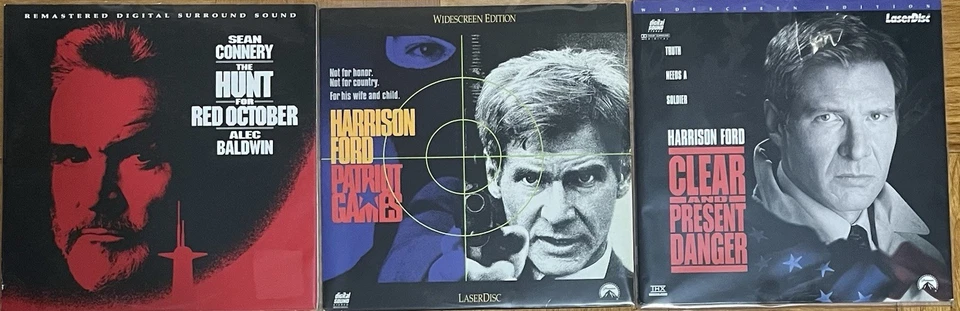 Laserdisc Jack Ryan Set HUNT/RED OCTOBER PATRIOT GAMES CLEAR & PRESENT DANGER - Image 1 of 2