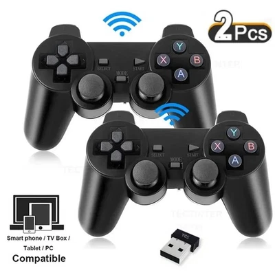 2 Pezzi Gamepad Wireless 2.4Ghz Per Android Pc Ps3 Tv Box Controller Gioco Usb - Immagine 1 di 4