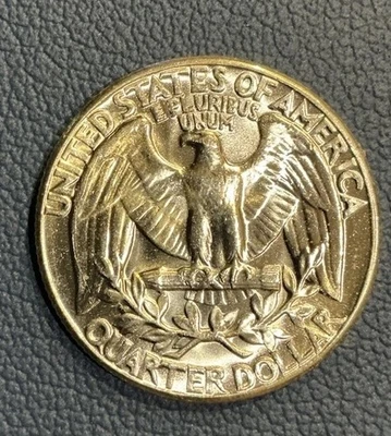 1958 25C Washington Quarter Type-B Brilliant Uncirculated Proof Die Reverse - Image 1 of 2