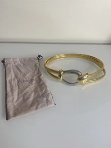 Raro Cinturón De Colección ALEXIS KIRK Tono Cromo y Dorado Con Bolsa - Imagen 1 de 6