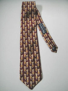 AUTHENTIC BURBERRY RARE GOLF MEN MADE IN ITALY SILK NECK TIE - Picture 1 of 2
