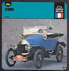 1914 ZEBRA France Image Histoire Voiture CARTE DE RALLYE AUTO