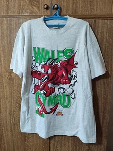 Wales Dragon Rugby Shirt 1994 Screen Stars Cymru Vintage Ich Dien Men Size XL - Picture 1 of 11
