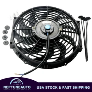 1x Kit de montaje de ventilador delgado de refrigeración de radiador eléctrico universal de 12 pulgadas Push&Pull - Imagen 1 de 5