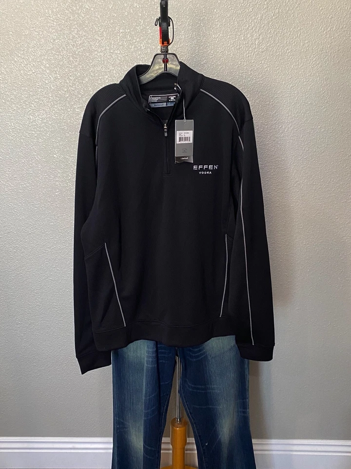 NWT Cutter & Buck Embroidered Effen Vodka Zippered SWEATER Large L  - Image 1 of 4