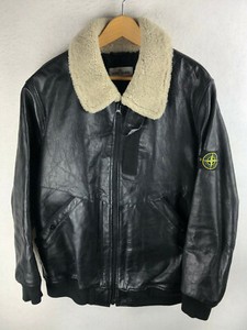 STONE ISLAND Kurtka męska Skóra XXL LATAJĄCY PILOT 30TH ANNIVERSARY Zamek błyskawiczny