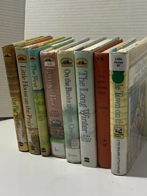 Antique Little House on the Prairie Set of 8 HC by Laura Ingalls Wilder w/7 DJ Foto 1 de 4